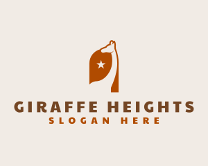 Giraffe Safari Animal logo design