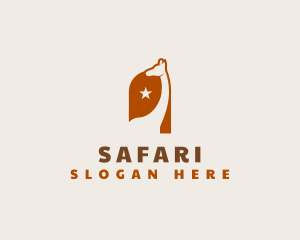 Giraffe Safari Animal logo design