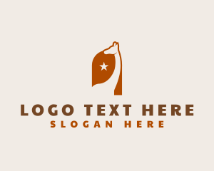 Negative Space - Giraffe Safari Animal logo design