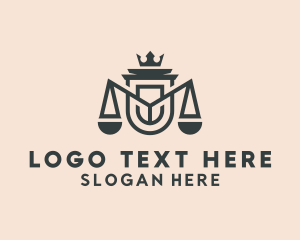 Law School - Royal Judicial Crest logo design
