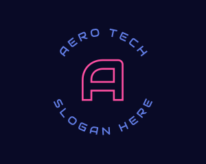 Neon Cyber Tech logo design