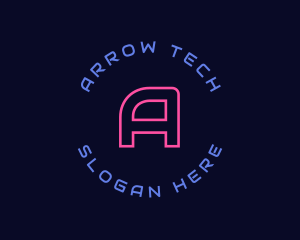 Neon Cyber Tech logo design