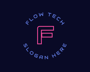 Neon Cyber Tech logo design