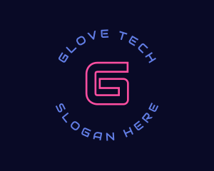 Neon Cyber Tech logo design