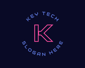 Neon Cyber Tech logo design