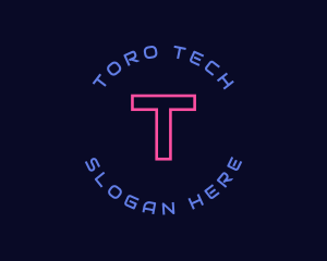 Neon Cyber Tech logo design