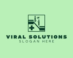 Virus - Virus Pandemic Distancing logo design