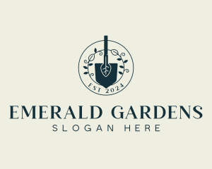 Garden Landscaping Shovel logo design