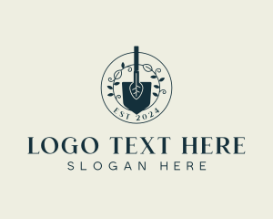 Garden Landscaping Shovel Logo