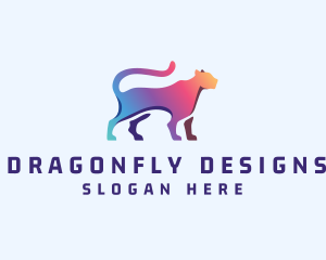 Gradient Wild Jaguar logo design