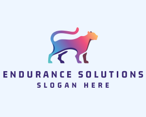 Gradient Wild Jaguar logo design