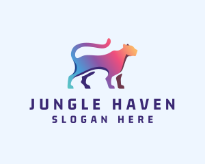 Gradient Wild Jaguar logo design