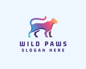 Gradient Wild Jaguar logo design