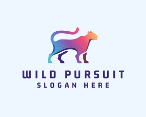 Gradient Wild Jaguar logo design