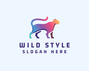 Gradient Wild Jaguar logo design