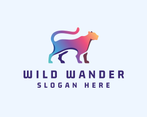 Gradient Wild Jaguar logo design