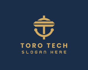 Crypto Technology Letter T logo design