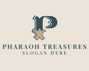 Fashion Designer Traditional Letter P logo design