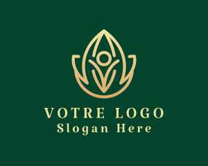 Yogi - Gold Yoga Studio logo design