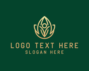 Lifestyle - Gold Yoga Studio logo design