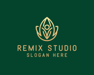 Gold Yoga Studio  logo design