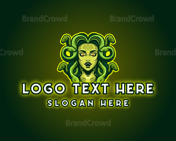 Mythical Medusa Snake Logo