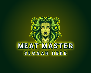 Mythical Medusa Snake logo design