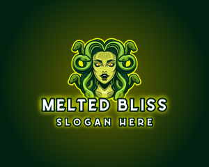 Mythical Medusa Snake logo design