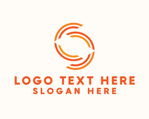 Telecommunications - Orange Abstract Circle logo design