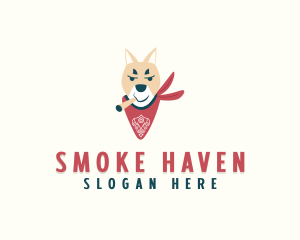 Cigar Hip Hop Dog logo design