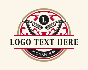 Barbershop - Razor Barbershop Grooming logo design