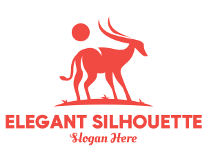 Silhouette - Red Antelope Silhouette logo design