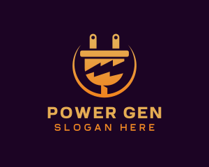 Generator - Electric Power Plug logo design