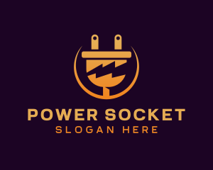 Socket - Electric Power Plug logo design