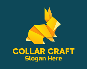 Yellow Rabbit Origami logo design