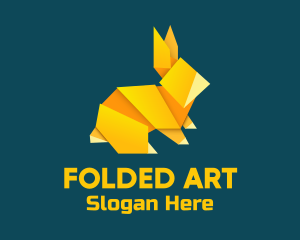 Origami - Yellow Rabbit Origami logo design