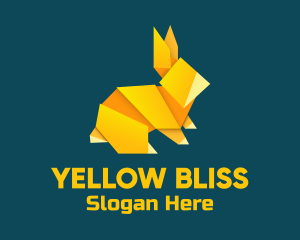 Yellow - Yellow Rabbit Origami logo design