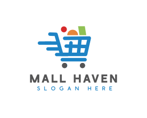 Shopping Cart Grocery logo design