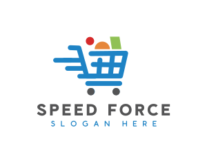 Shopping Cart Grocery logo design