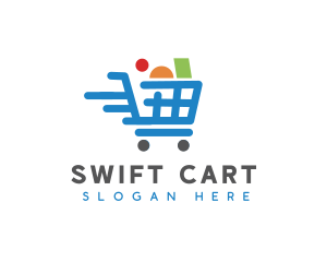 Shopping Cart Grocery logo design