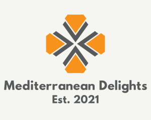 Mediterranean - Geometric Flower Icon logo design