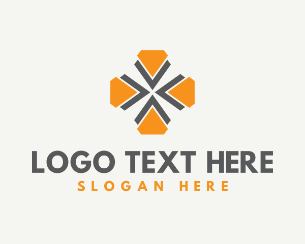 Mediterranean - Abstract Geometric Flower Gem logo design