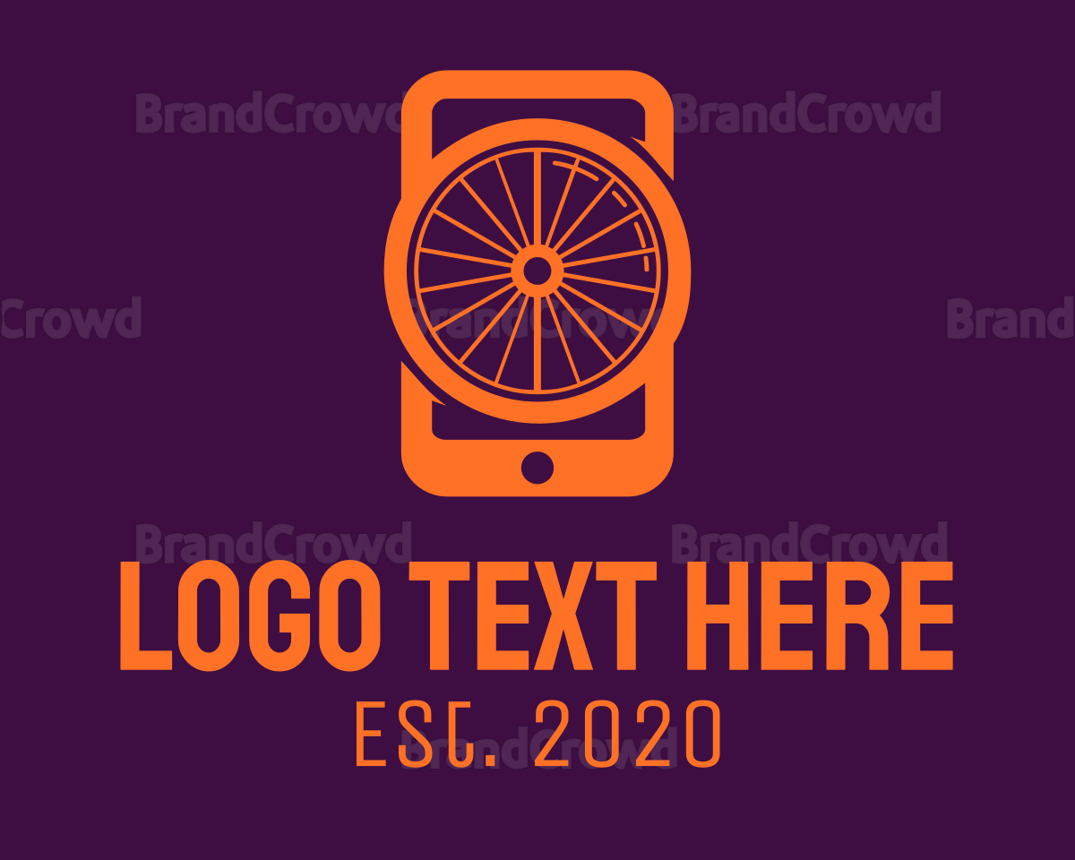 Orange Smartphone Logo Brandcrowd Logo Maker