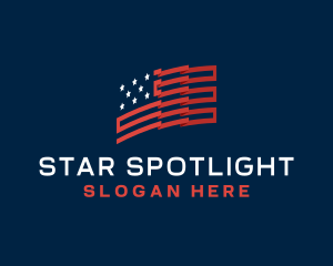 Patriot American Flag logo design