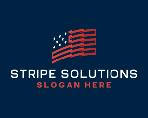 Patriot American Flag logo design