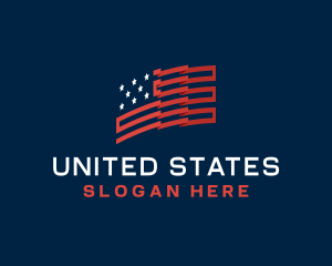 Patriot American Flag logo design