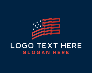 Stripes - Patriot American Flag logo design