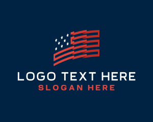 Patriot American Flag Logo