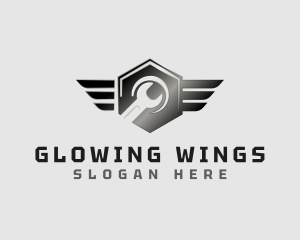 Wrench Wing Mechanic logo design