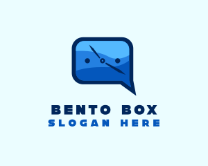 Chat Box Time logo design